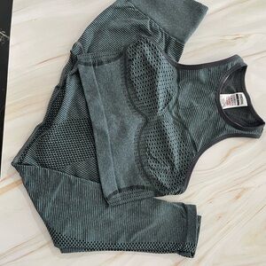 Gymshark Green Leggings and Top Set